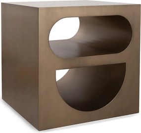 Metalowy stolik pomocniczy Vector 55, szczotkowane złoto