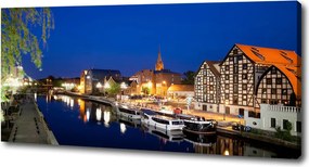 Foto obraz na płótnie Bydgoszcz nocą
