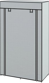 HOMCOM Szafa z Tkaniny Kleiderschrank 1 Drążek na Wieszaki, 2 Szuflady, 83 x 42.5 x 162.5 cm, Szary