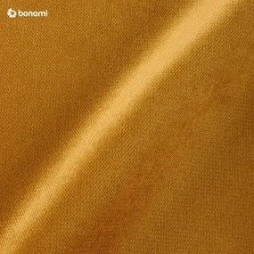 Żółty aksamitny rozkładany narożnik (prawostronny) Lofty Lilly – Miuform