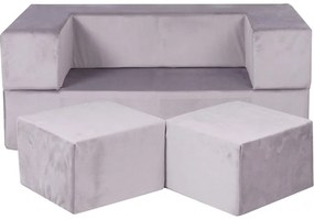 Cube sofa dziecięca, szara - meowbaby®