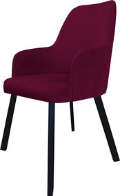 Krzesło WESTA tkanina Welur noga metalowa : Kolor nogi - Czarna profil, Kolor tkaniny - VELVET - MG02, Typ siedziska - Siedzisko obrotowe 360°