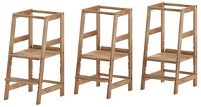 Pomocnik kuchenny dla dzieci z litego drewna dębowego w naturalnym kolorze Forrest – Vipack