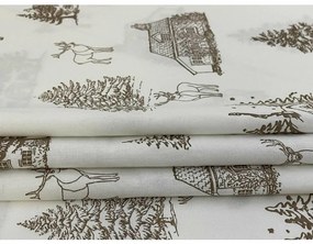 Świąteczna pościel bawełniana Zimowy krajobraz, 140 x 200 cm, 70 x 90 cm