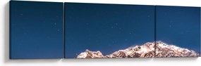 Obraz gór i nocnego nieba (170x50 cm)