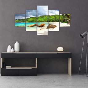Obraz - Seszele, Takamaka beach (125x70 cm)