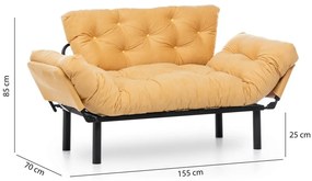 Sofa rozkładana Nitta Mustard