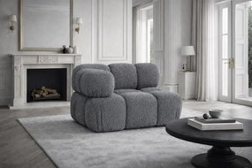 Moduł narożny, róg, do systemu modułowego, tkanina bukla Abriamo, Ciemnoszary, Selia