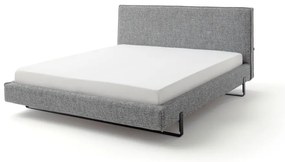 Szare tapicerowane łóżko dwuosobowe 180x200 cm La Gomera – Meise Möbel