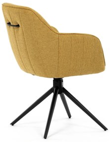 Zestaw krzeseł obiadowych z mechanizmem zwrotnymHC-536 YEL2, 2 szt.
