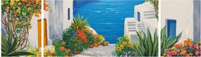 Obraz - Grecka uliczka (170x50 cm)