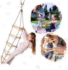Trójkątna drabinka linowa dla dzieci