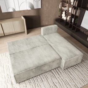 Masseno Narożnik BRISO z funkcją spania i pojemnikiem na pościel Narozniki L, Rozkładana sofa - Jasnoszary, TILIA 83