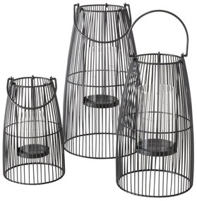 Zestaw metalowych lampionów CINTA, 25 - 40 cm