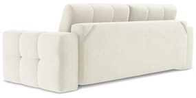 Beżowa rozkładana sofa z materiału bouclé 255 cm Milu – Makamii