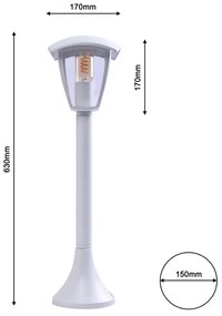 Lampa biała ogrodowa M8-S46