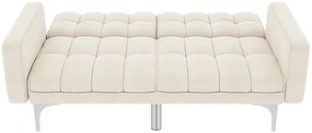 Rozkładana dwuosobowa kremowa sofa - Kvetos 2D