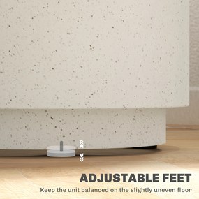 HOMCOM Stolik pomocniczy w wyglądzie betonu 37 cm x 37 cm x 43 cm Anorganiczny proszek rudny Szary