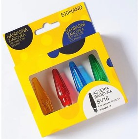 Żarówki Blistr Asteria kolorowy, 4 szt., 14 V/0,1 A