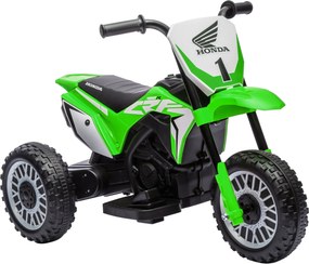 HOMCOM Elektryczny Motocykl dla Dzieci Honda, 3 km/h, Efekty Dźwiękowe, dla Dzieci 18-36 Miesięcy, Zielony