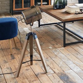 Lampa dekoracyjna metalowa na trzech nóżkach, 68 cm