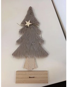 PROMOCJA Dekoracyjna choinka świąteczna z futrem LUSH 41 cm - różne kolory II gatunek Kolor: Brązowy