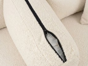 Rozkładana dwustronna sofa narożna SMART BOUCLE 232x143 cm, szaro-beżowa