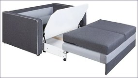 Popielata rozkładana sofa z pojemnikiem - Irlo