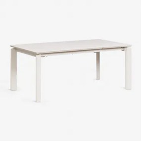 Prostokątny Stół Jadalniany 180-240-300x100 Cm Rozkładany, Aluminiowy Milenca Lodowata Biel - Sklum