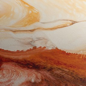Obraz - Malarstwo abstrakcyjne (z zegarem) (90x30 cm)