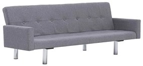 Rozkładana sofa Nesma  z podłokietnikami - jasnoszara