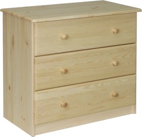 Komoda sosnowa z szufladami Emil 3 XL