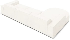 Beżowy narożnik (lewostronny) z materiału bouclé Jodie – Micadoni Home
