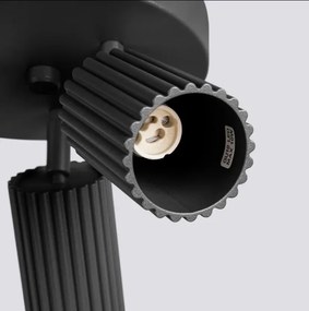 Plafon trzypunktowy KARBON 3P czarny okrągły SOLLUX  LIGHTING