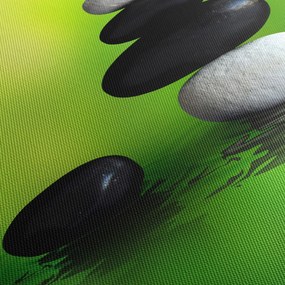 Obraz - Kamienie do relaksu (z zegarem) (90x30 cm)