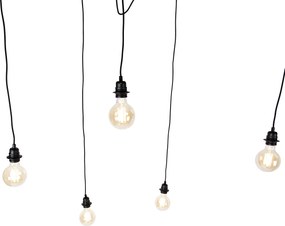 Inteligentna lampa wisząca czarna 5-punktowa z Wifi G95 - Cava