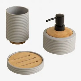 Zestaw Łazienkowy Remick Piaskowy Szary - Sklum