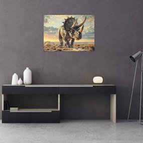 Obraz na szkle - Triceratops (70x50 cm)