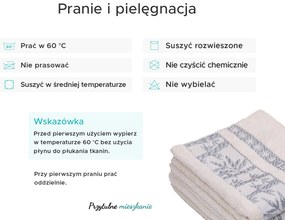 Bambusowy ręcznik BAMBOO 50x90 cm kremowy, 70% włókno bambusowe | 30% bawełna