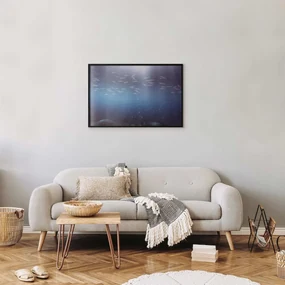 Plakat Rybki w głębinach 90x60 cm z ramą czarną bez marginesu ARTGEIST B