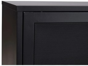 Czarna metalowa komoda z drzwiami przesuwnymi 160x75x46 cm Veep – Unique Furniture