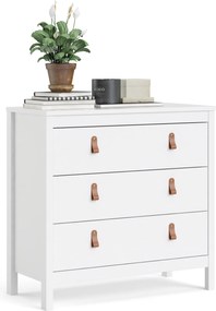 Komoda z szufladami na nóżkach Madrid 3S biały mat