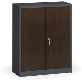 Alfa 3 Szafy spawane z laminowanymi drzwiami, 1150 x 920 x 400 mm, RAL 7016/wenge