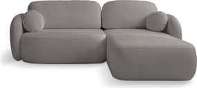 Masseno Narożnik AMICO z funkcją spania i pojemnikiem na pościel Narozniki L, Rozkładana sofa - Szary, SICURO 75