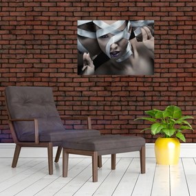 Obraz kobiety ze wstążką (70x50 cm)