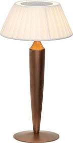 Lampa stołowa Flaminia Zafferano LED Touch z akumulatorem - klasyczny, bezprzewodowy design, brąz