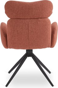 Krzesło Tapicerowane Obrotowe ALVARO Rude Nowoczesne