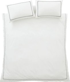 Biała pościel dwuosobowa z perkalu bawełnianego 3-częściowa 200x200 cm Contrast Trim – Bianca