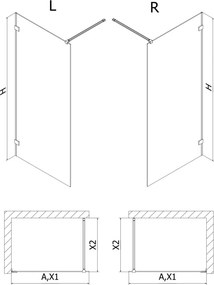 Mexen Lunar ścianka prysznicowa Walk-in lewa 110 x 200 cm, transparent 8 mm, chrom - 830-110-000-01-00-L