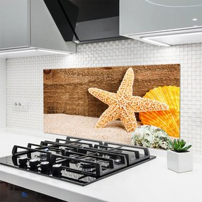 Szkło Dekoracyjne do Kuchni Skarby Morza Na Piasku